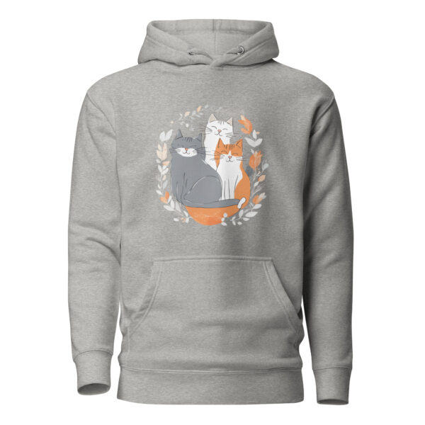 Cat Trio Unisex Hoodie - Image 4