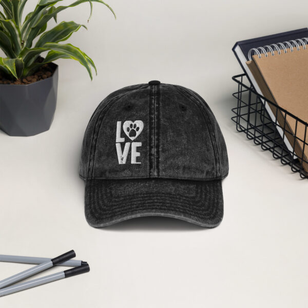 Love Animals Vintage Cotton Twill Cap