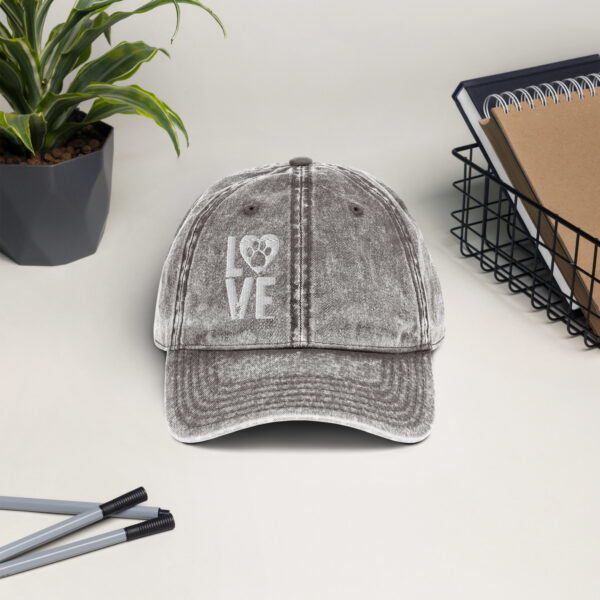 Love Animals Vintage Cotton Twill Cap - Image 6
