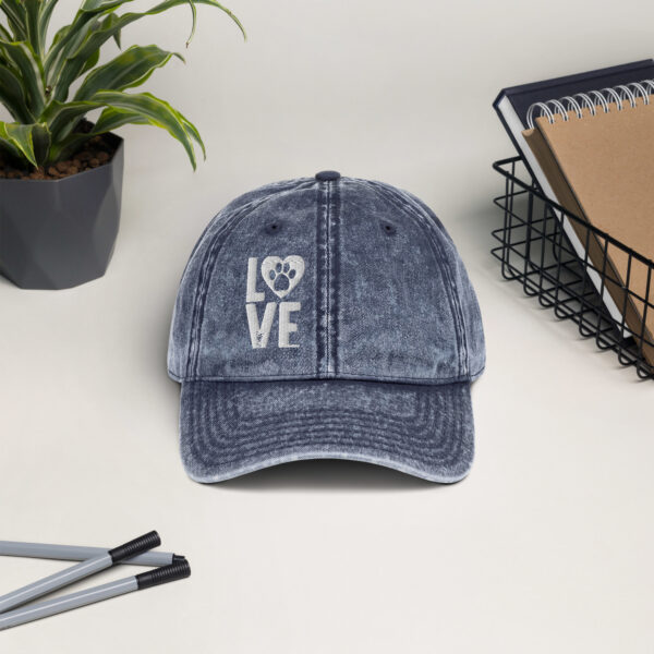 Love Animals Vintage Cotton Twill Cap - Image 2